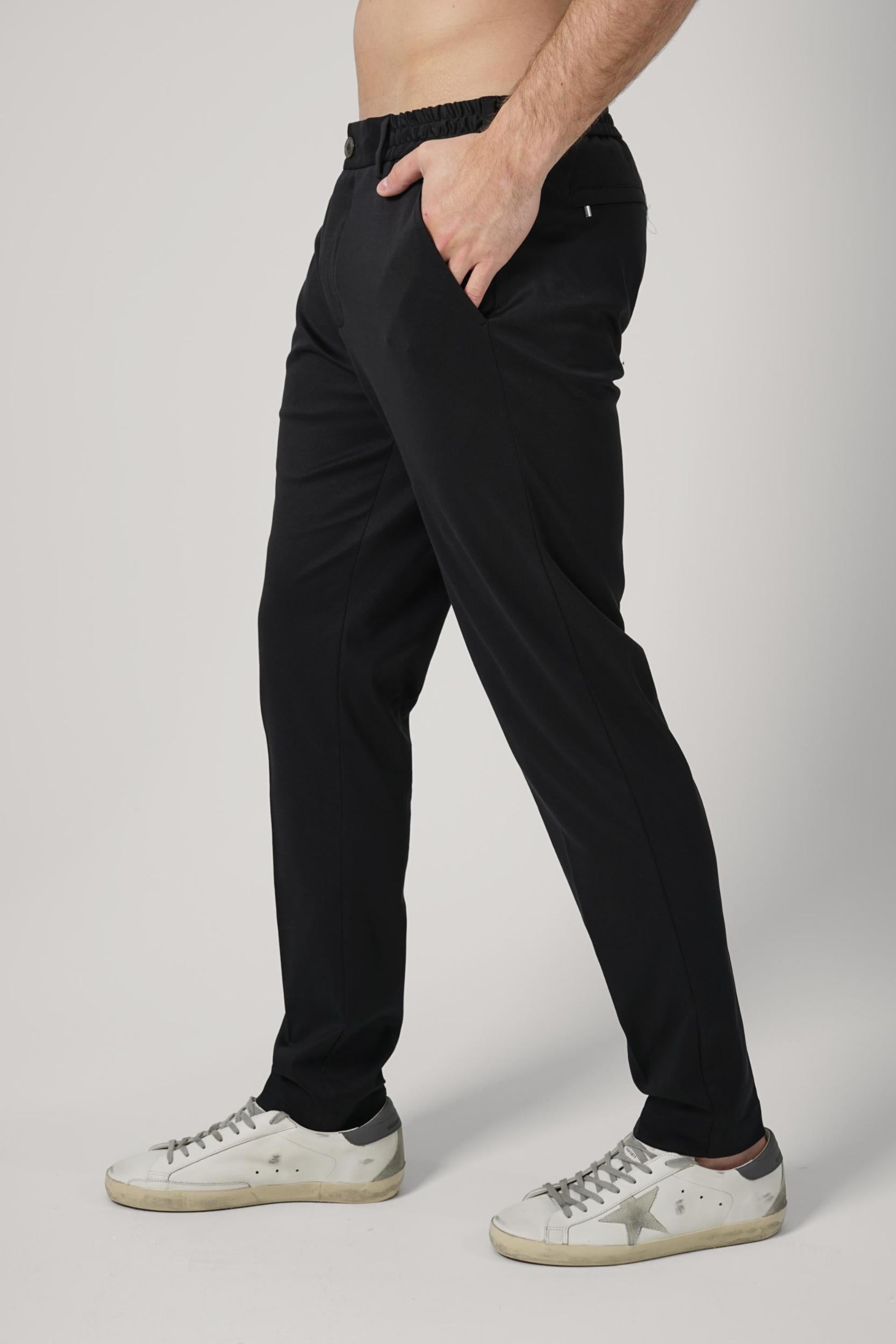 Valenza Supima Tapered Trousers Black