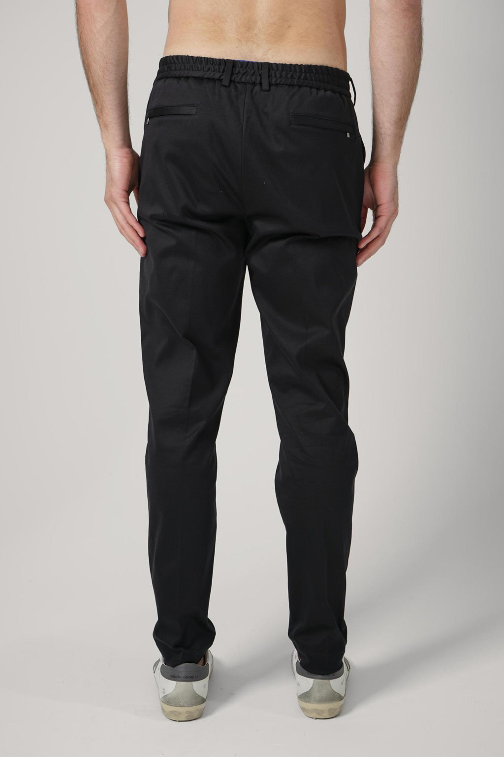 Valenza Supima Tapered Trousers Black
