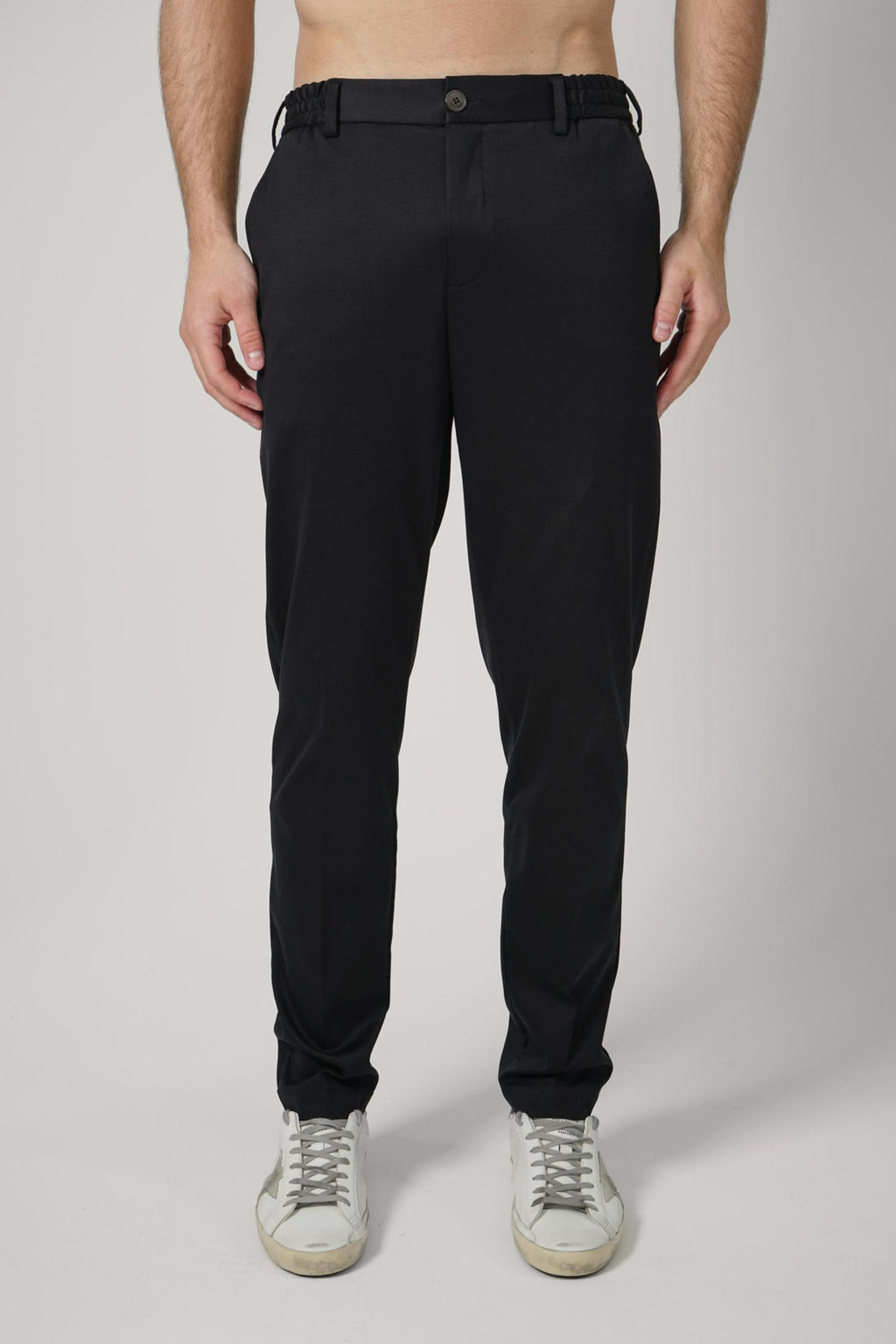 Valenza Supima Tapered Trousers Black