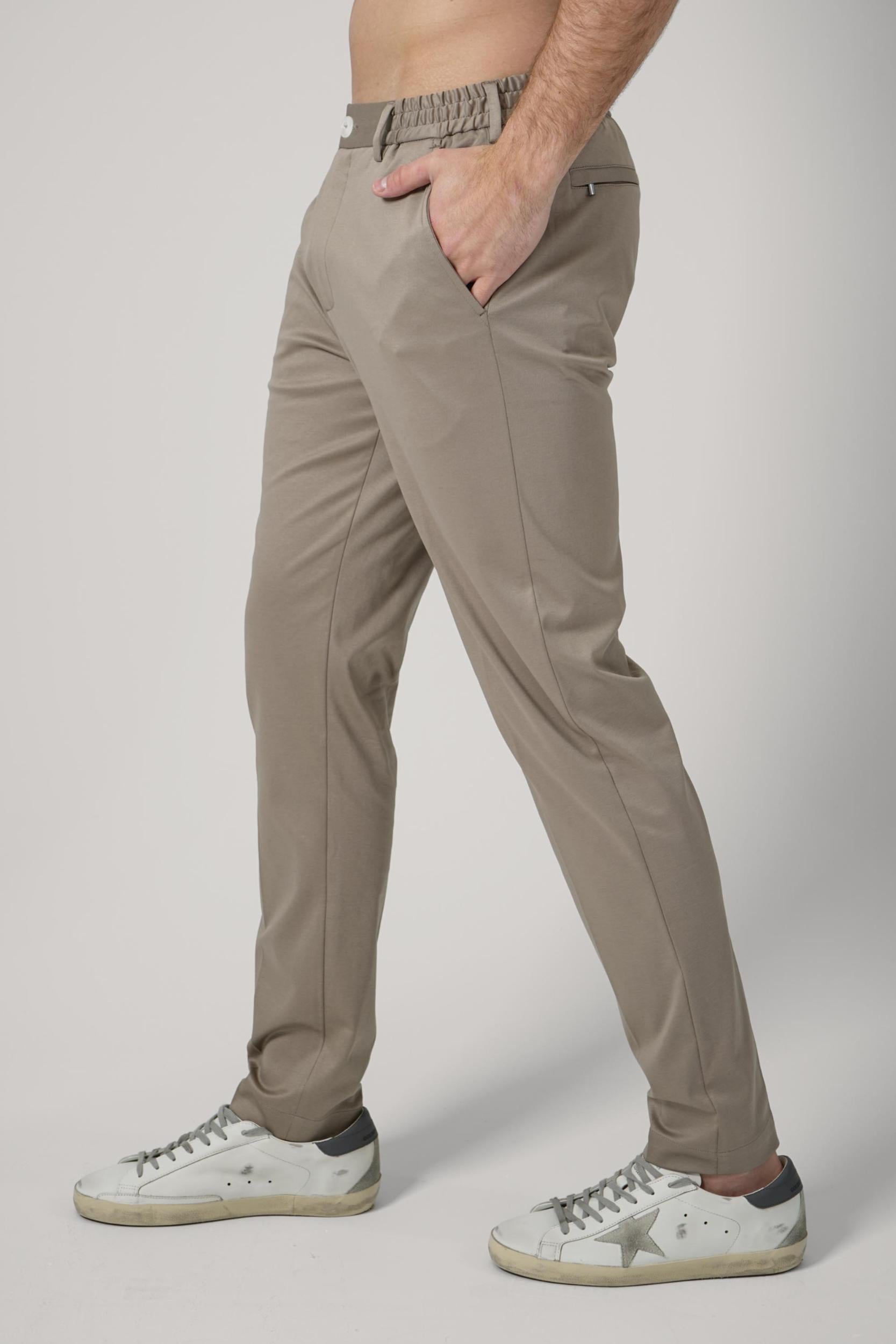 Valenza Supima Tapered Trousers Lead Grey