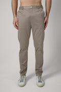 Valenza Supima Tapered Trousers Lead Grey