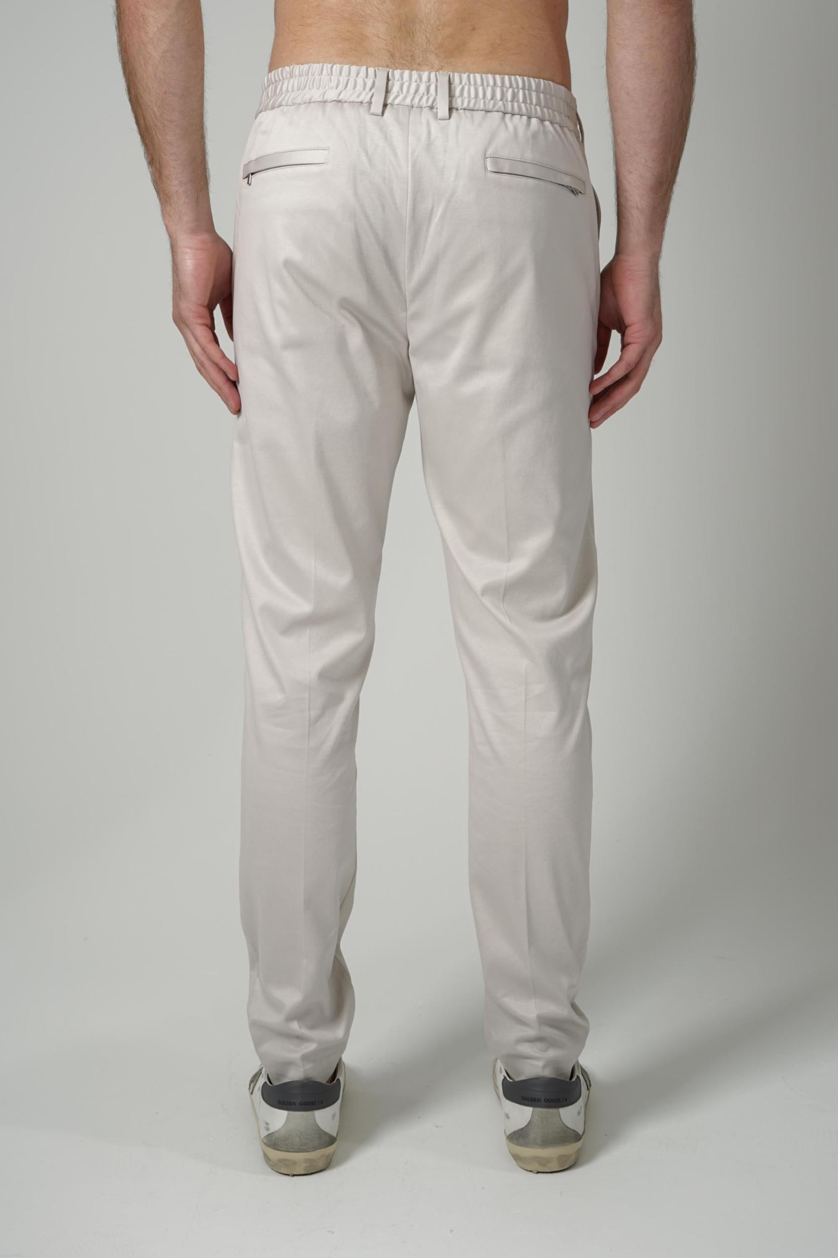 Valenza Supima Tapered Trousers Pearl Grey