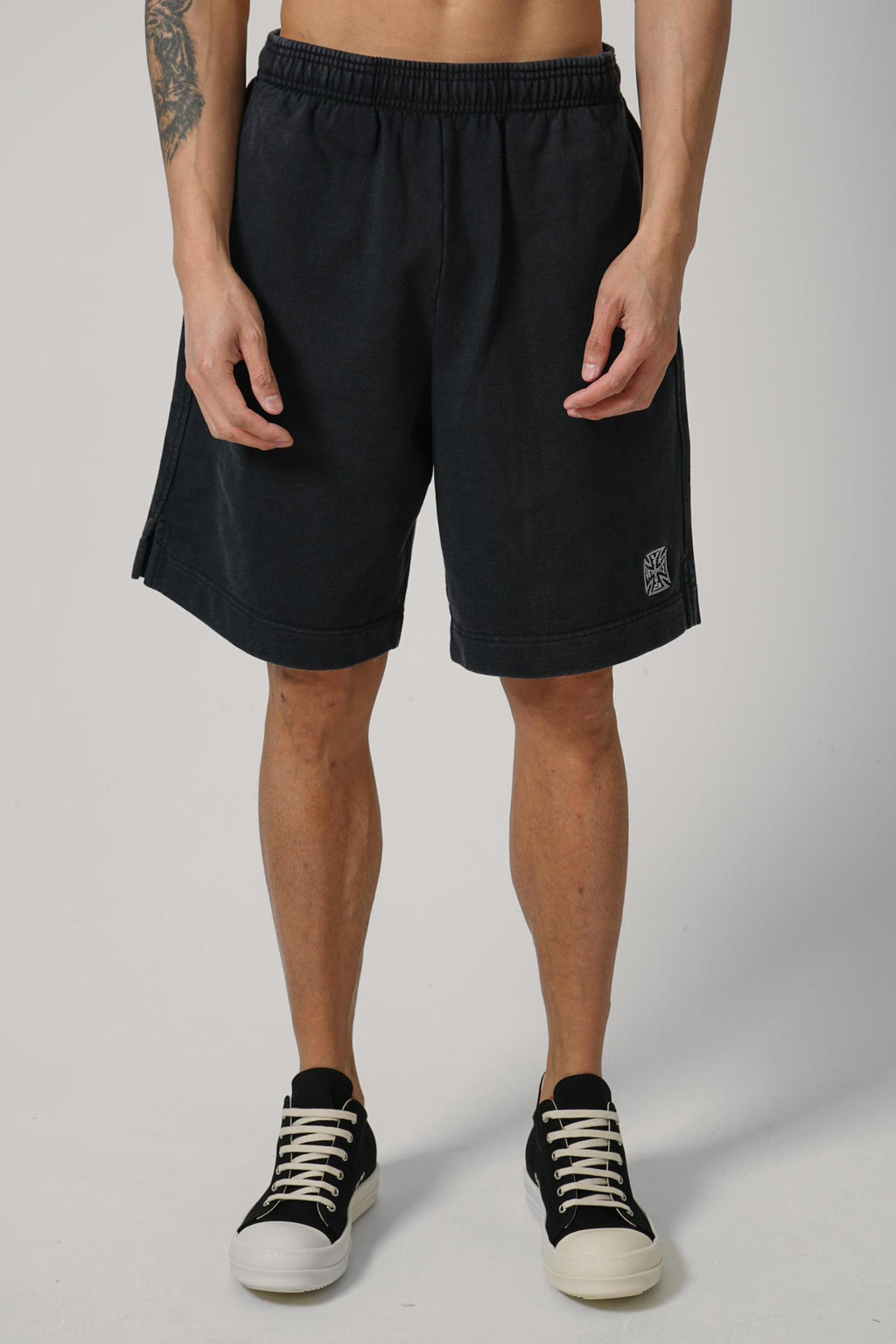 Vetements Biker Cross Logo Shorts Black