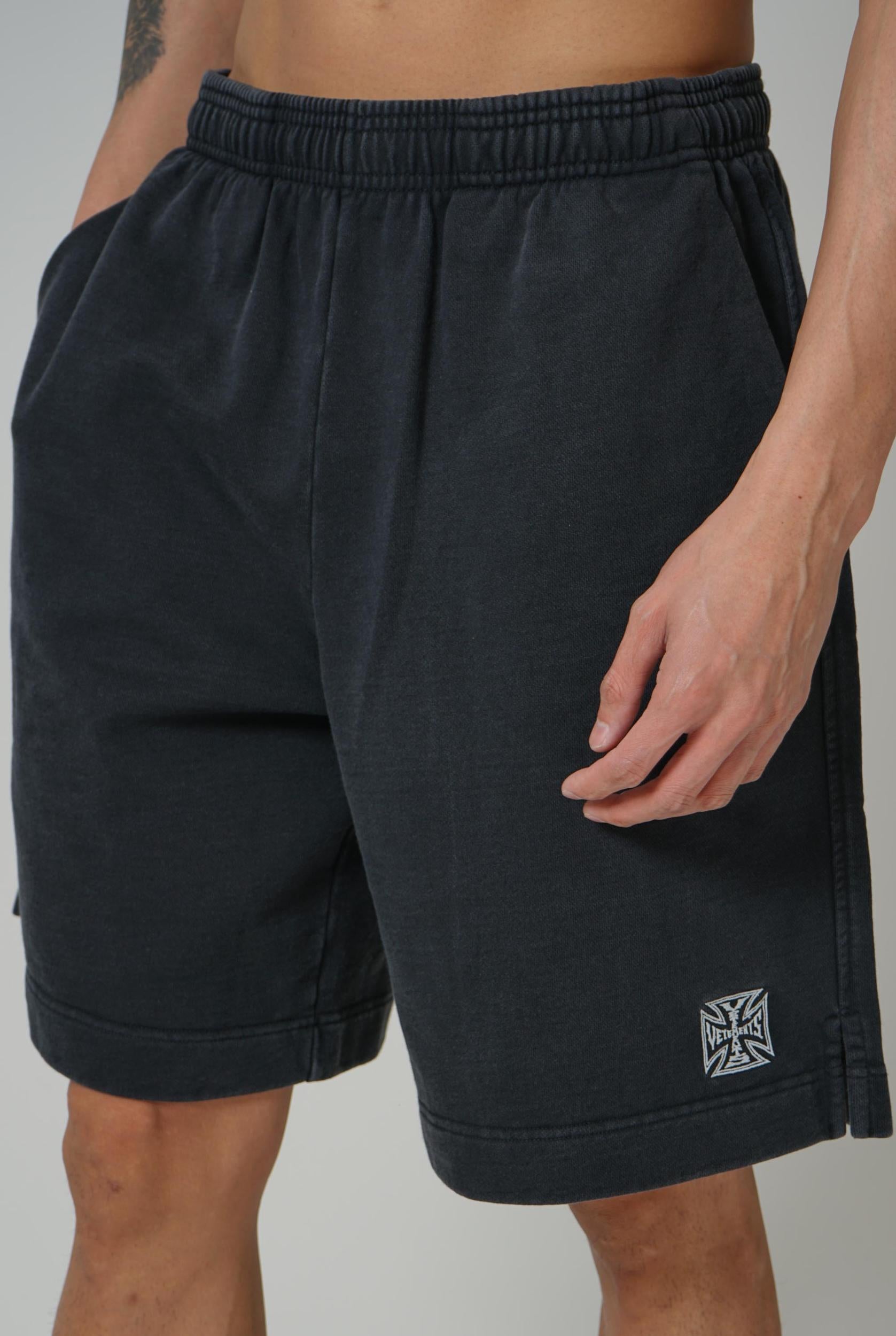 Vetements Biker Cross Logo Shorts Black
