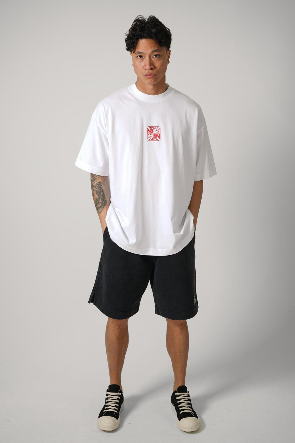 Vetements Double Biker Cross Logo T-Shirt White