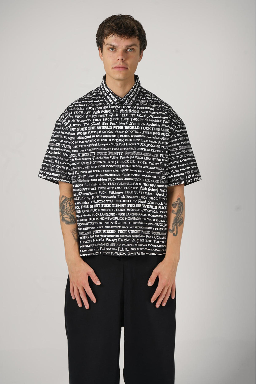 Vetements F*Ck Short Shirt Black/White