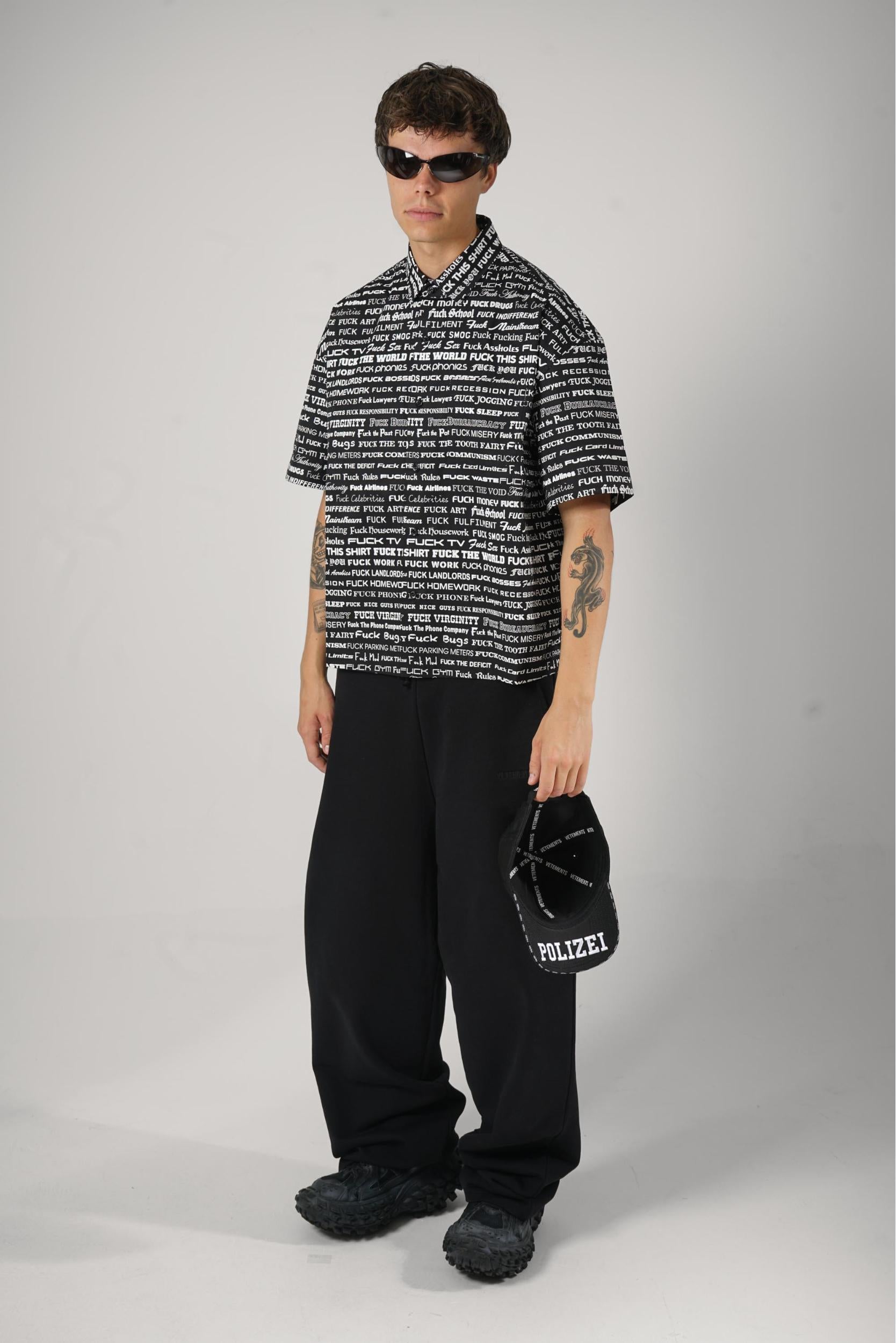 Vetements F*Ck Short Shirt Black/White