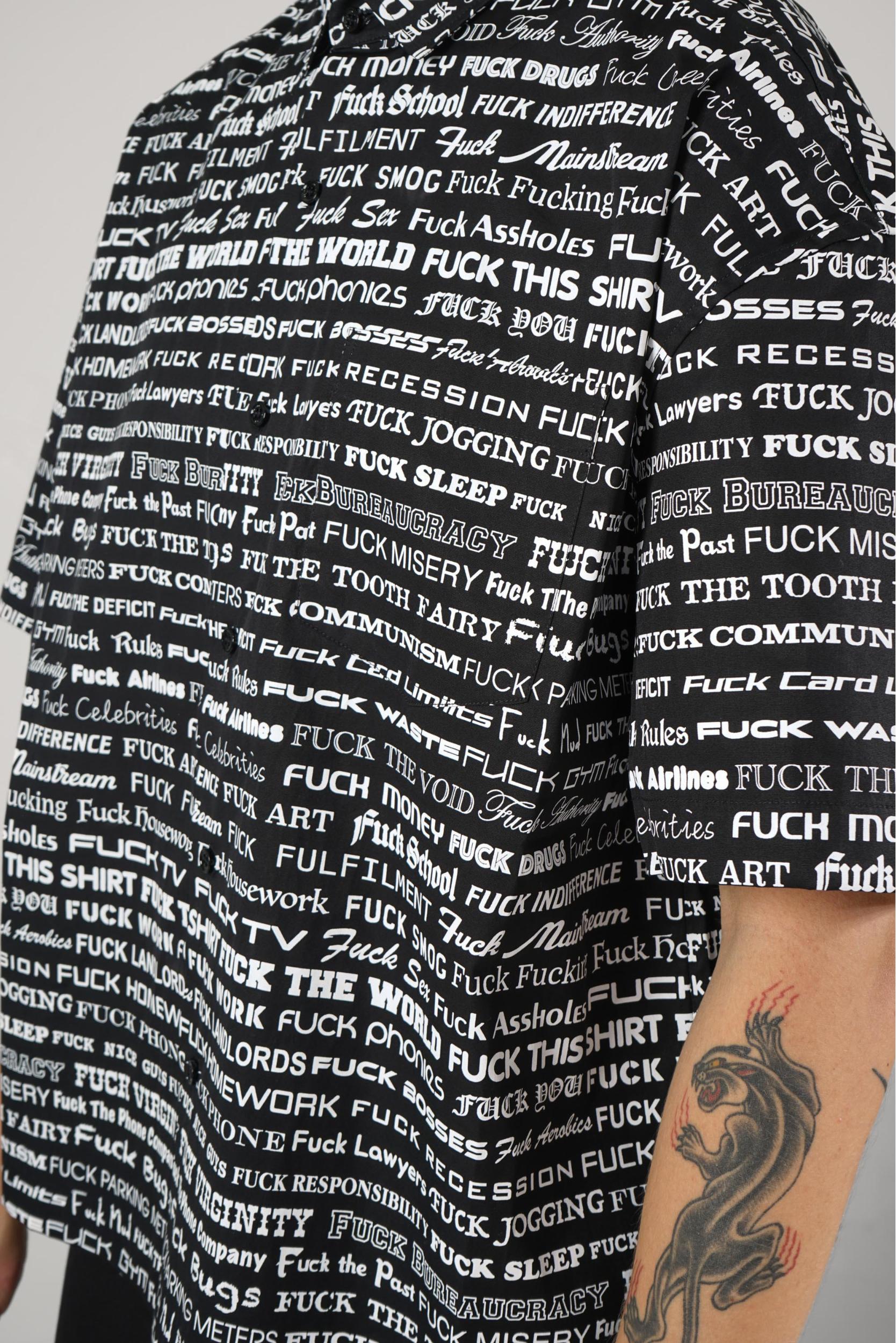 Vetements F*Ck Short Shirt Black/White
