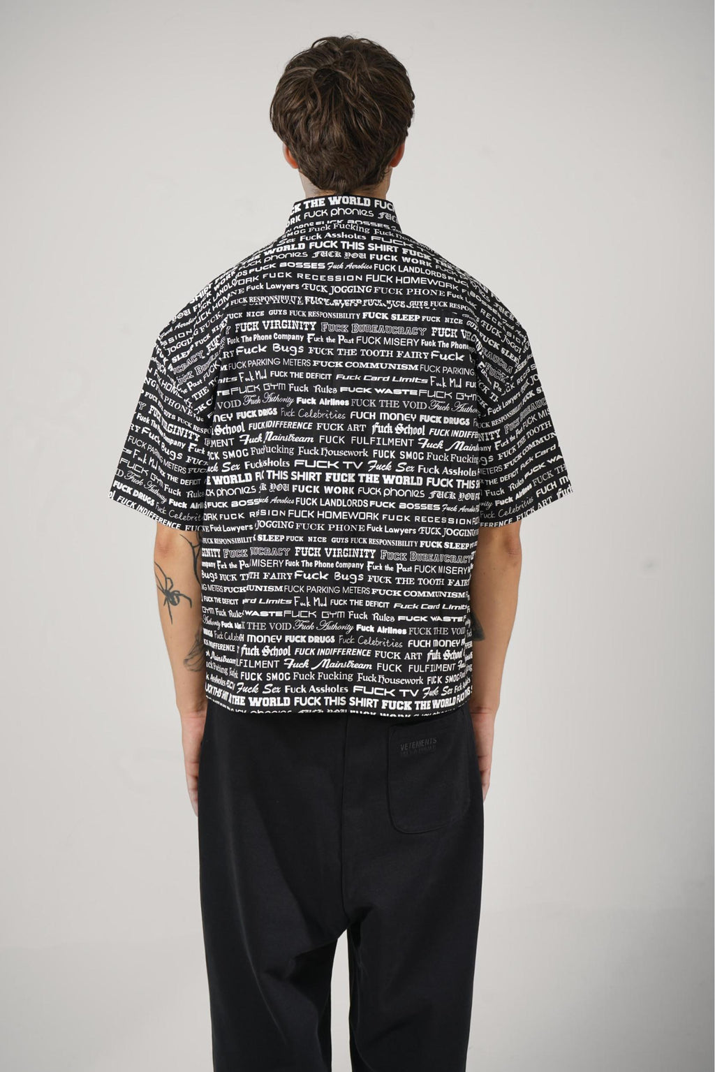 Vetements F*Ck Short Shirt Black/White