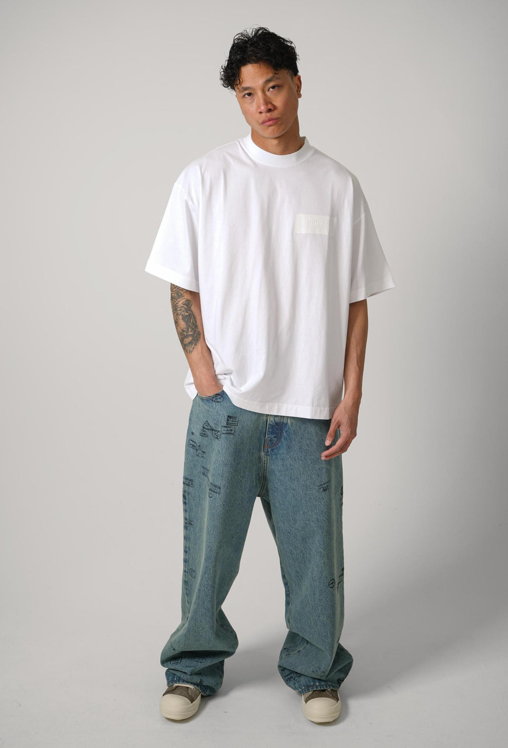 Vetements Taped Logo T-Shirt White