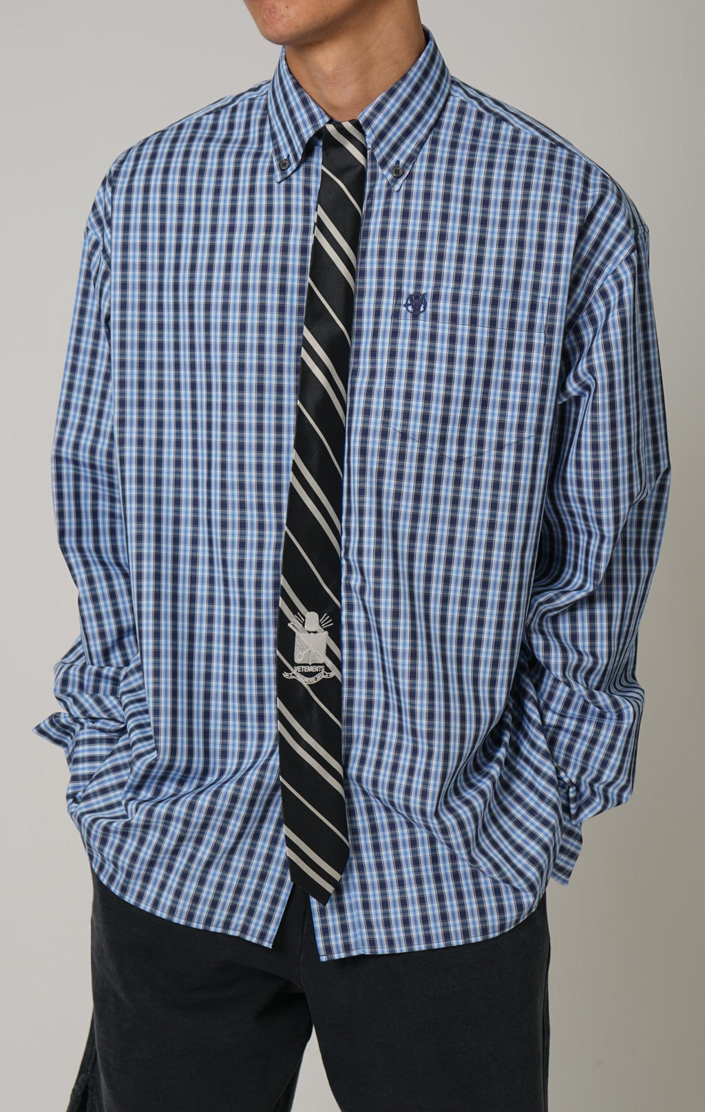 Vetements Tie Classic Shirt Blue