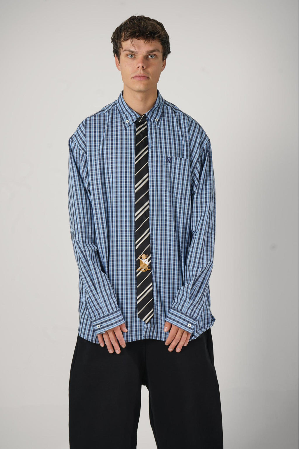 Vetements Tie Shirt Blue