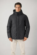 Woolrich Wool Silk Short Parka Graphite Melange