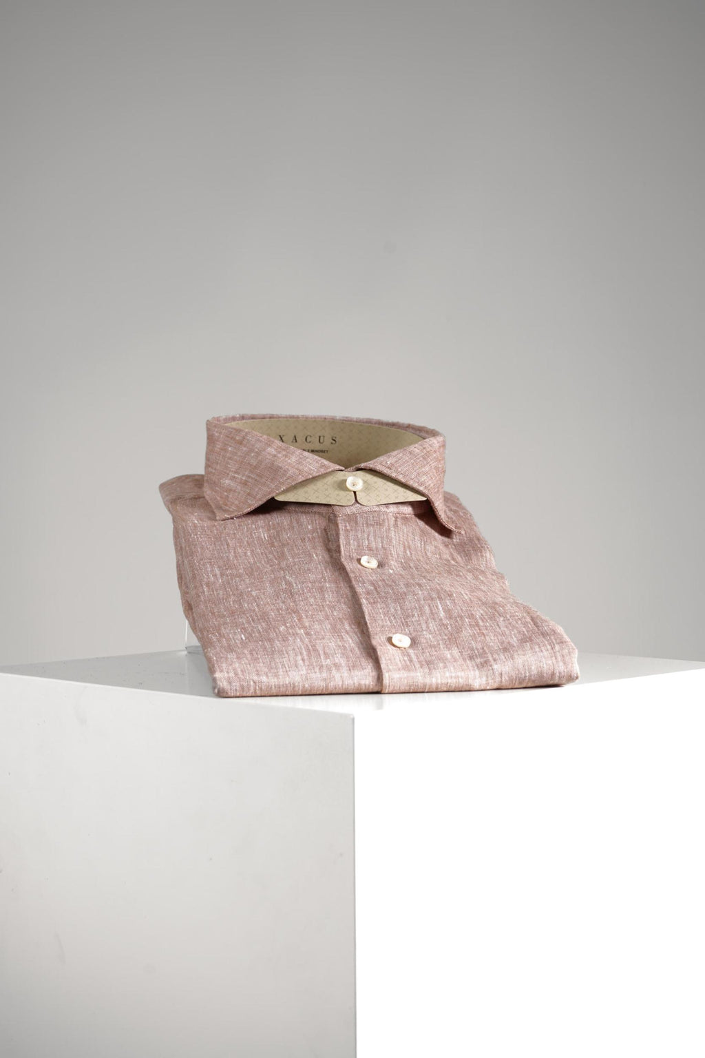 Xacus Linen Washed Tailored Shirt Dusty Rose