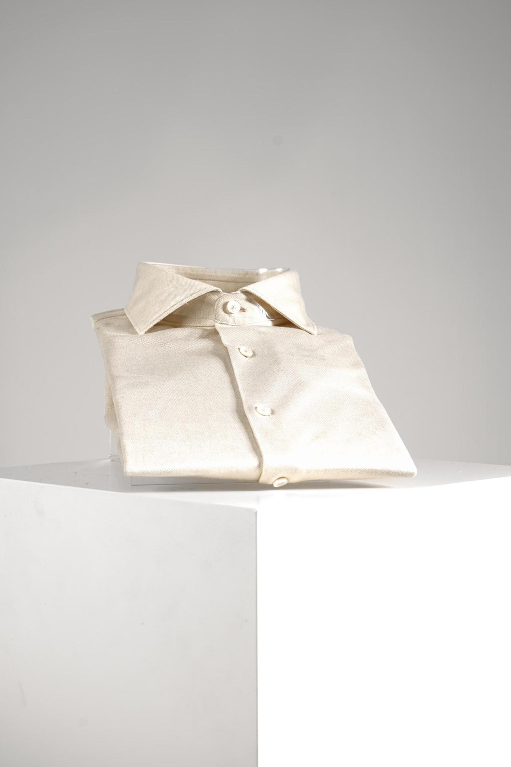 Xacus Tailor Fit Knitted Shirt Sand