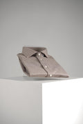 Xacus Tailor Fit Knitted Shirt Warm Taupe
