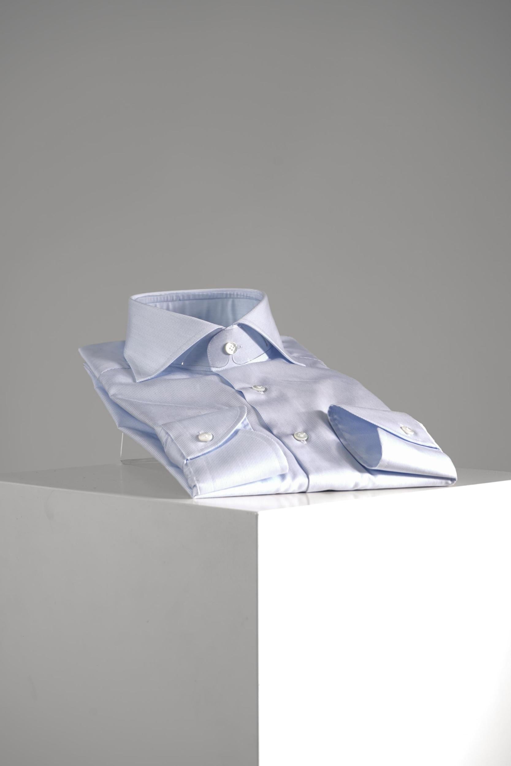 Xacus Tailor Fit Travel Shirt Blue