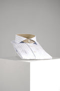Xacus Tailor Fit Washed Linen Shirt Blue/White
