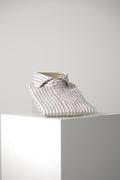 Xacus Tailor Fit Washed Striped Linen Shirt Beige