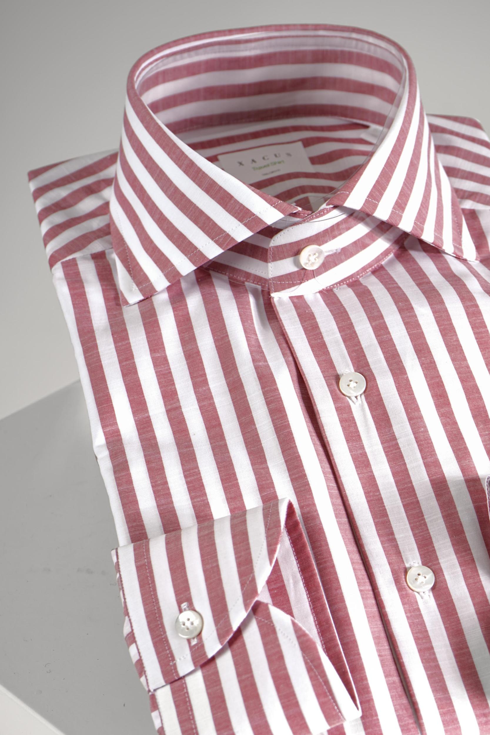 Xacus Tailor Travel Shirt White/Pink