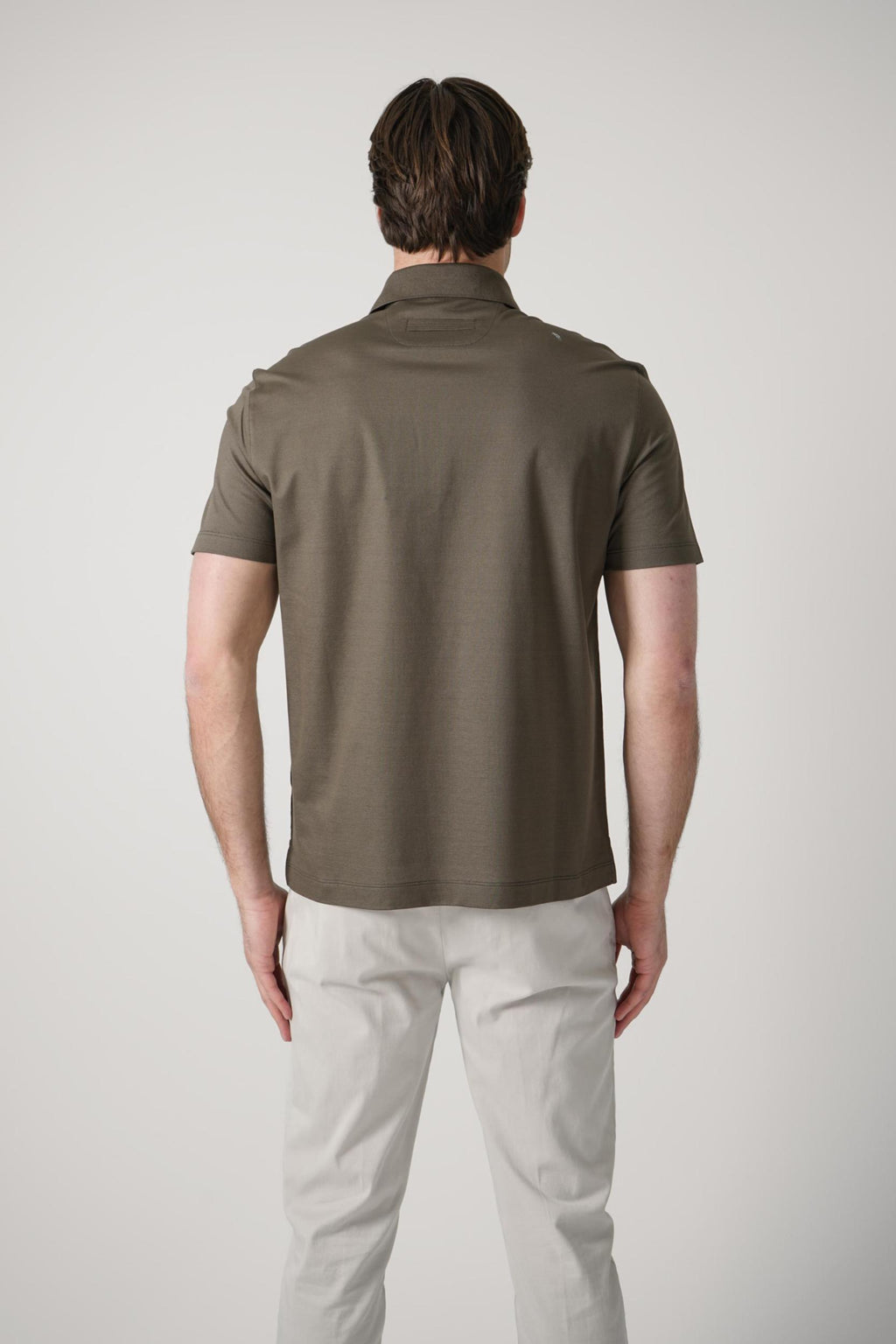 Zegna Jersey Polo Olive Green