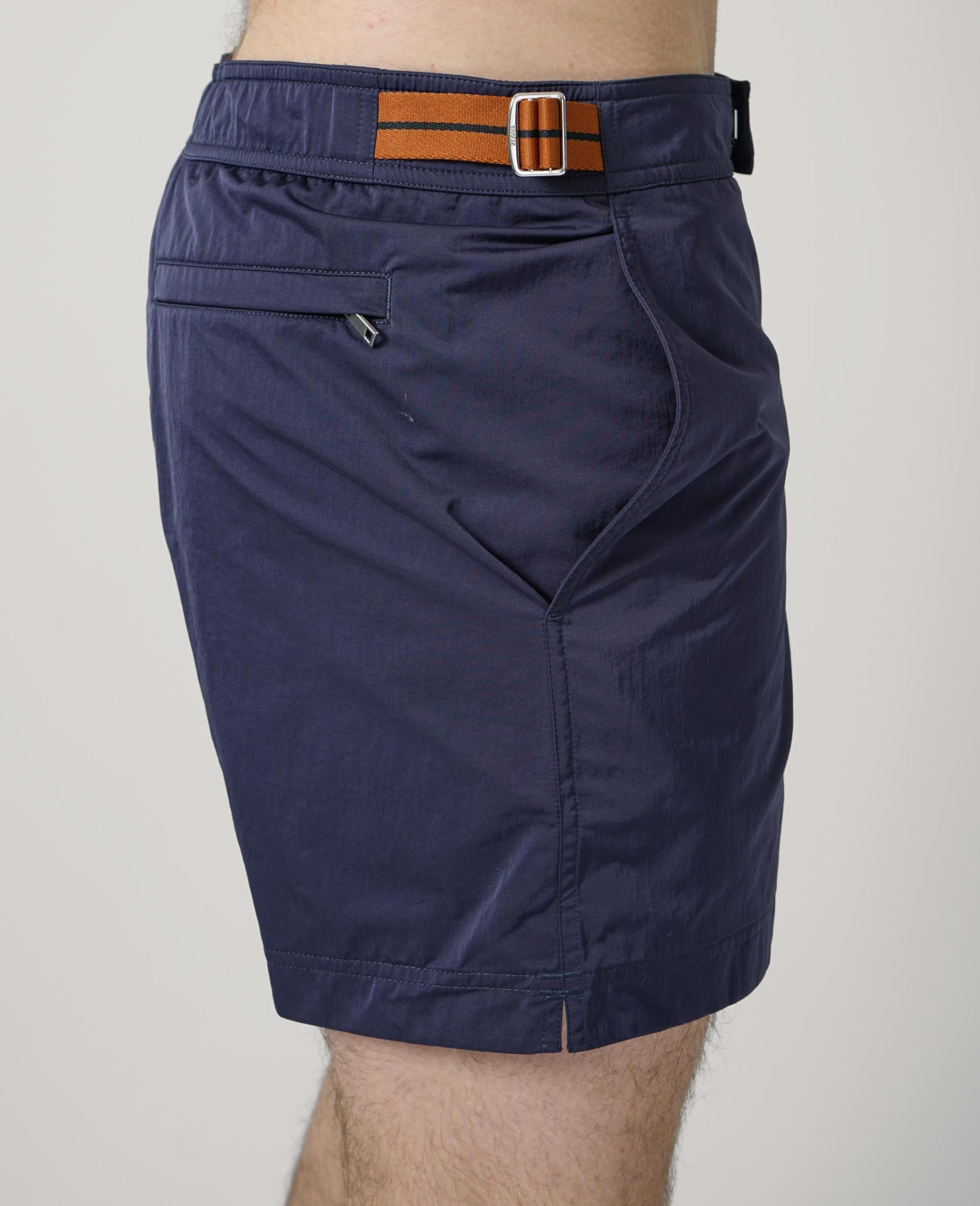 Zegna Medium Boxer Swimming Shorts Navy