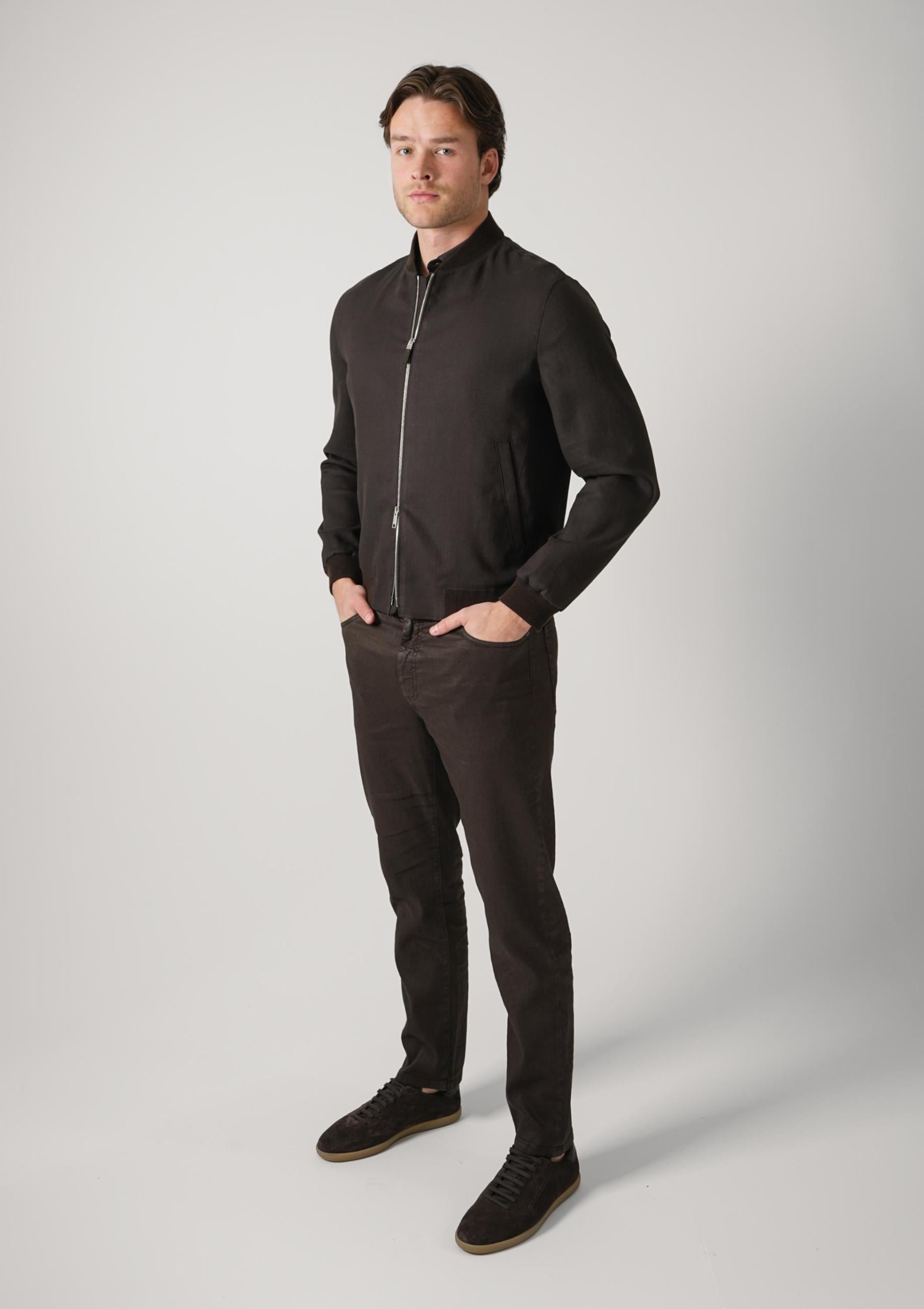 Zegna Roccia Trousers Deep Brown