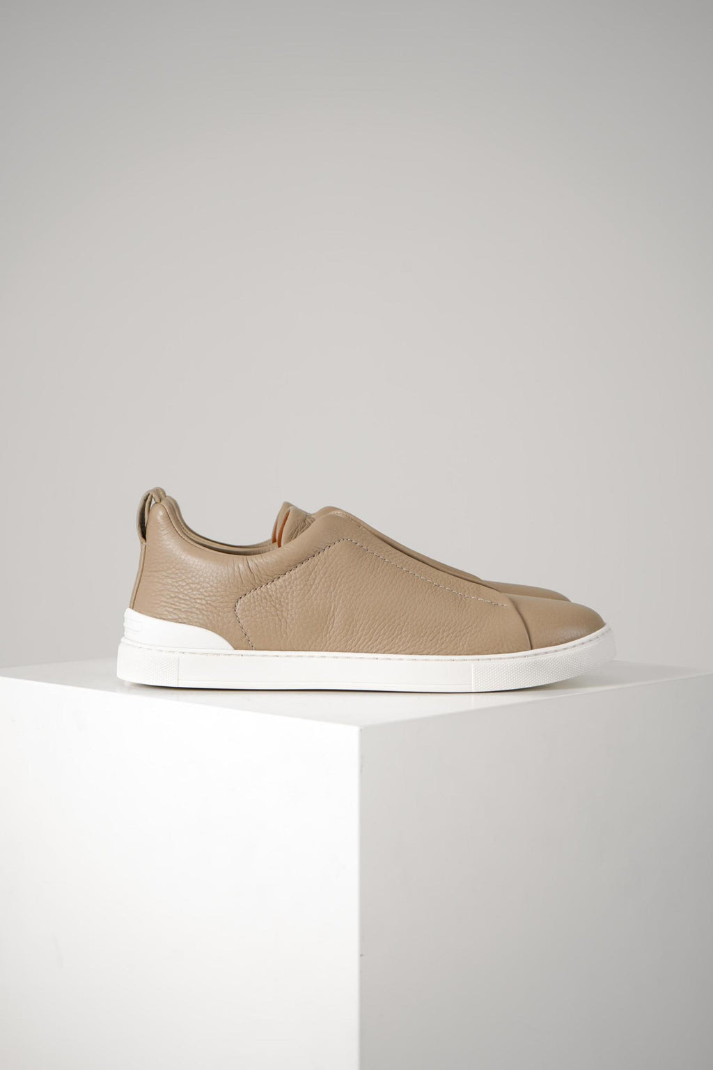 Zegna Triple Stitch Sneaker Beige