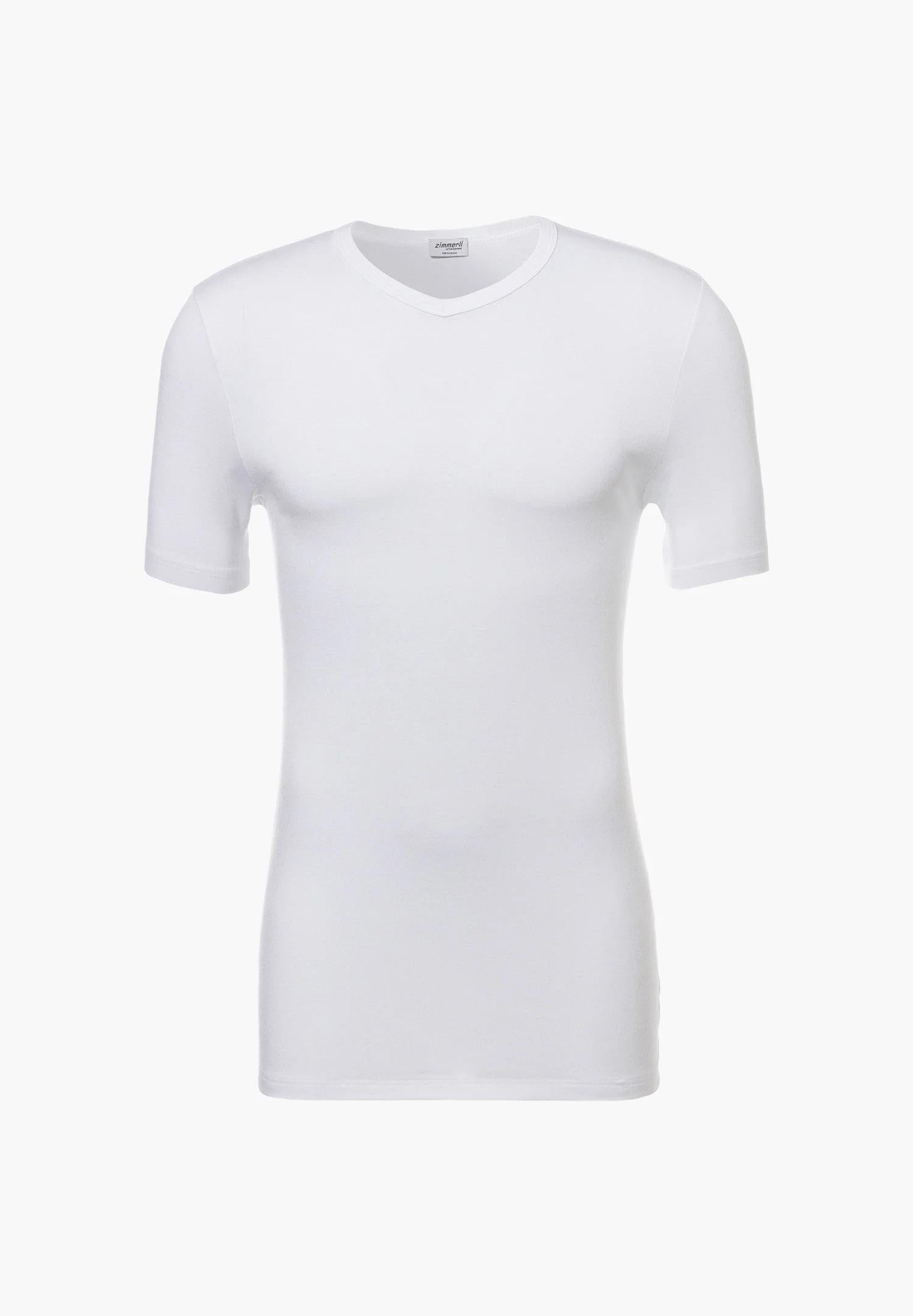 Zimmerli T-Shirt Short Sleeve V-Neck White